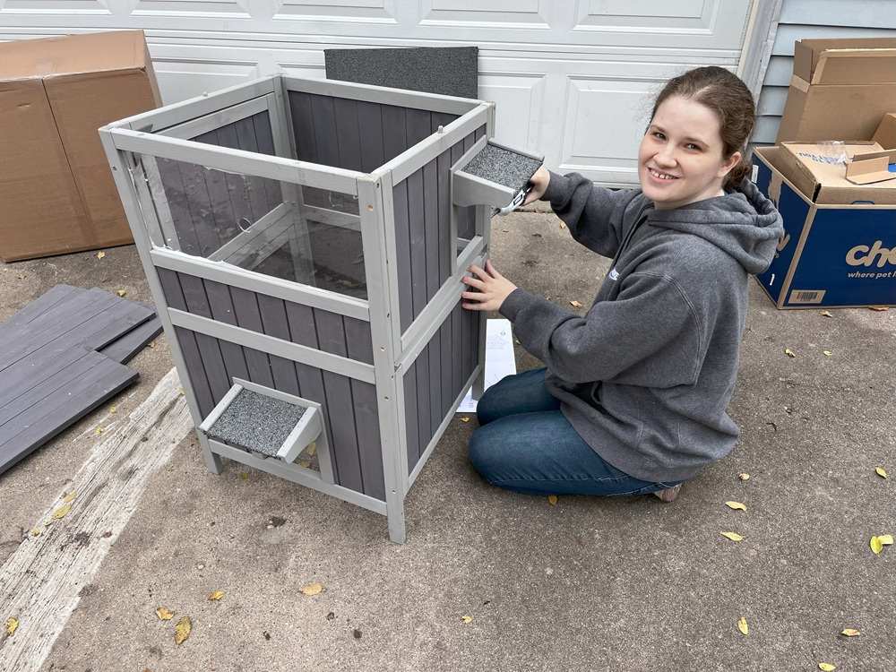 Aivituvin Two-Tier Cat House