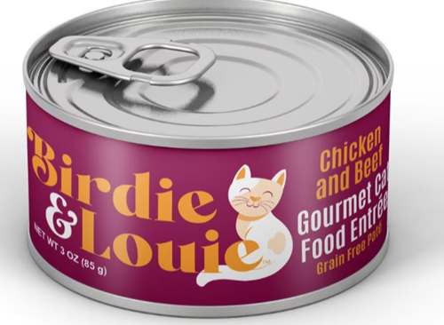 Birdie & Louie Chicken & Beef Flavored Pate Wet Cat Food