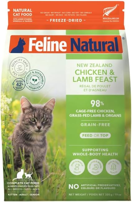 Feline Natural Chicken & Lamb Feast Freeze-Dried Cat Food