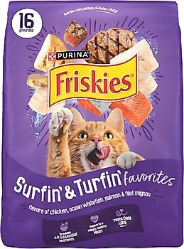 Friskies Surfin’ & Turfin’ Favorites Dry Cat Food