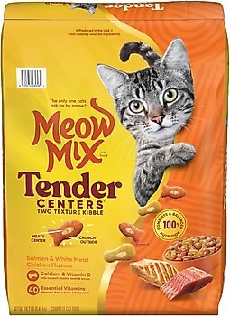 Meow Mix Tender Centers Dry Cat Food, Salmon & Chicken