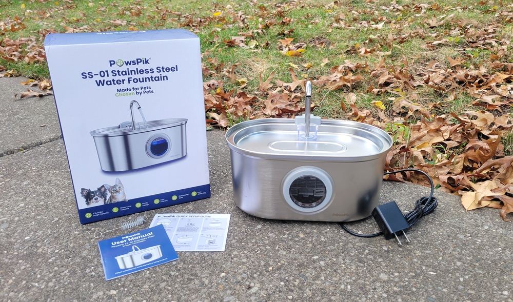 PawsPik SS-01 Stainless Steel Cat Fountain