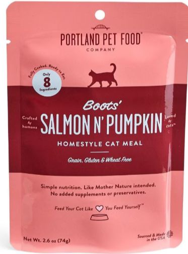 Portland Pet Food Company Boots' Salmon N' Pumpkin Homestyle Grain-Free Puree Wet Cat Food
