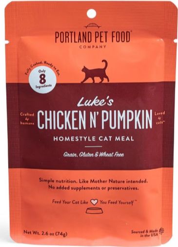 Portland Pet Food Company Luke’s Chicken N’ Pumpkin Homestyle Cat Meal