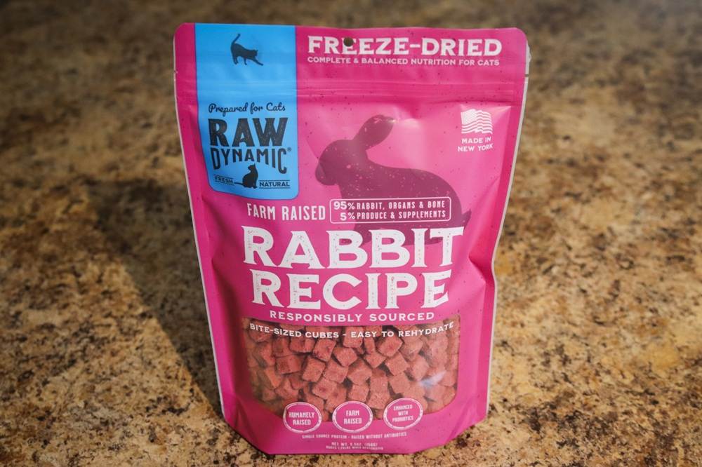 Raw Dynamic Pets Farm Raised Rabbit Recipe Freeze Dried Cat Food